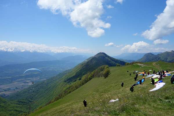 Paragliding take-off point