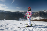 Enfant à ski à la station d'Aillon