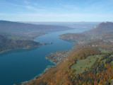 Le lac d'Annecy, vu du ciel