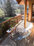 Le balcon du gite, accessible des chambres 