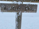 Panneau du Mont Pelat en hiver