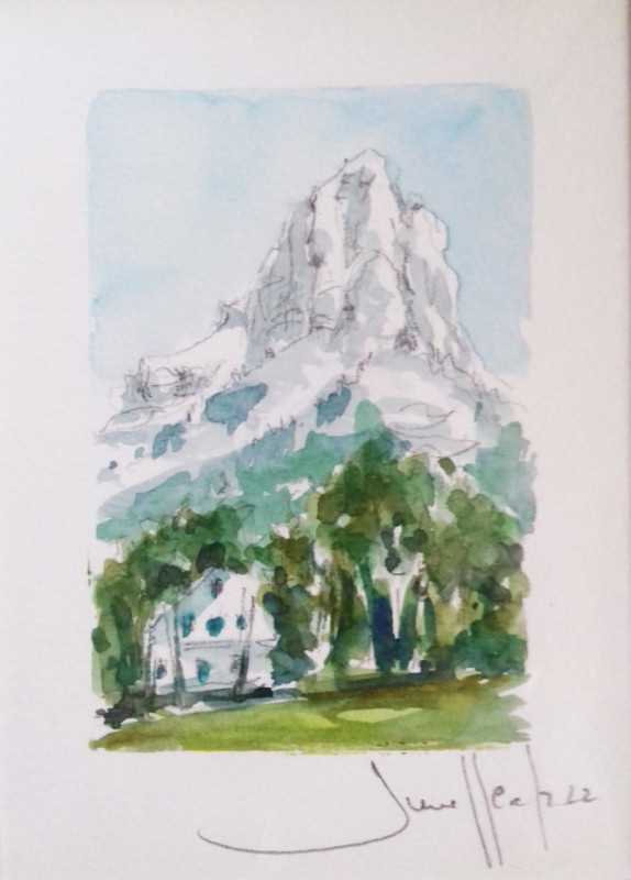 Dent de Pleuven aquarelle