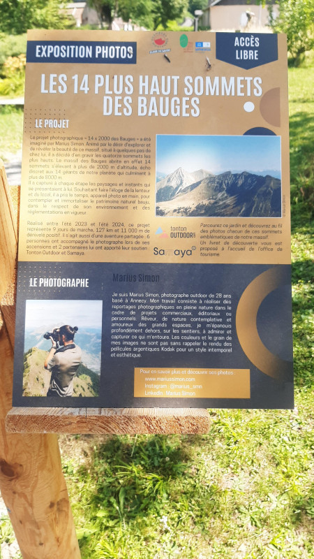 Exposition photos : les 14 plus hauts sommets des Bauges_Le Châtelard